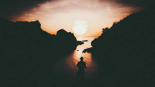 agva coast square silhouette of islet rock turkey